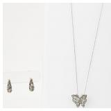 Jewelry Sterling Silver Necklace & Earrings