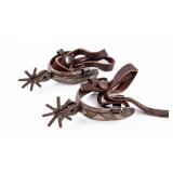 Vintage Pair of Cowboy Spurs w / Straps