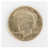 Coin 1921 Peace Silver Dollar Brilliant Unc. Rare!