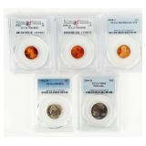 Coin 5 PCGS Graded United States Coinage