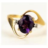 Jewelry 14kt Gold Amethyst Cocktail Ring