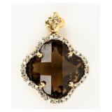 Jewelry 14kt Gold Smoky Quartz Pendant