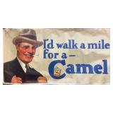 Vintage Camel Cigarettes Cloth Banner