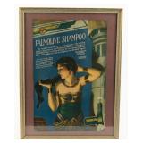 Art Framed Vintage Palmolive Shampoo Advertising