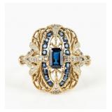 Jewelry 14kt Yellow Gold Sapphire Ring