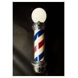 Vintage Electric Lighted Barbershop Pole