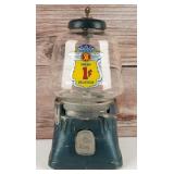 Vintage Silver King 1 Cent Gumball Machine