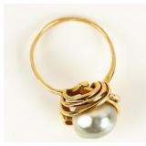 Jewelry 14kt Gold Pearl Ring