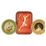 Lot of 3 Vintage Art Plates & Marilyn Tray