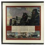 Art 1946 Wall Calendar  Pennsylvania Railroad