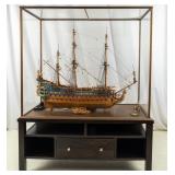 "Soleil Royal" 1:77 Scale Model Ship and Display