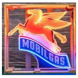 Mobil Gas Neon Sign In Crate