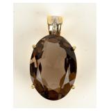 Jewelry 14kt Gold Smoky Quartz Pendant