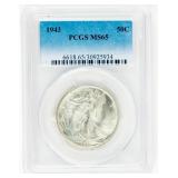 Coin 1943 Walking Liberty Half Dollar PCGS MS65