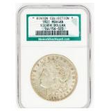 Coin 1921 Morgan Silver Dollar NGC Binion