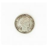 Coin 1906-D Barber  Dime in Choice Almost Unc.