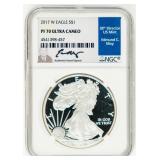 Coin 2017-W Silver Eagle NGC PF70 Ultra Cameo