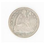 Coin 1871 Seated Liberty Dollar in Almost Unc.