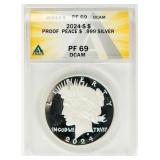 Coin 2024-S  Peace Silver Dollar ANACS PF69