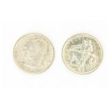 Coin (2) Early  Commemorative Half Dollars