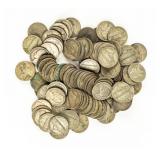 Coin (100) Jefferson 35% Silver Wartime Nickels