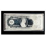 Coin 1 Troy Oz. .999 Fine Silver $100 Note