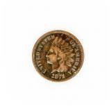 Coin 1871 Indian Head Cent in Fine