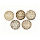 Coin (5) Columbian Commemorative Half $