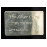 Coin One Troy Ounce .999 Silver Card