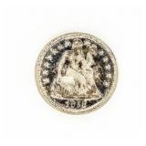 Coin 1858 Seated  Dime in Almost Unc.