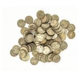 Coin (100) Jefferson 35% Silver Wartime Nickels
