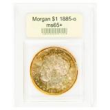 Coin 1885-O  Morgan Silver Dollar  USCG MS65+