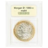 Coin 1880-O  Morgan Silver Dollar  USCG MS64