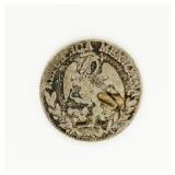 Coin 1864 Mexico 2 Reales Silver in Very Good