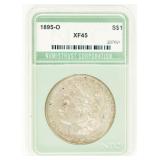 Coin 1895-O  Morgan Silver Dollar NTC XF45
