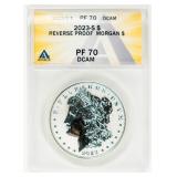 Coin 2023-S Morgan Silver Dollar ANACS PF70