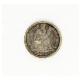 Coin 1873 W/ Arrows Seated  Dime in Extra Fine