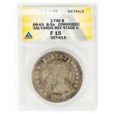Coin 1796 Draped Bust Silver Dollar ANACS F15*