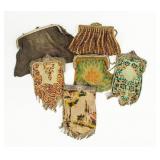 Lot of  6 Antique Art Deco Mesh Purses