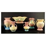 VTG Lot of 6 Floral Ceramics by Hull Pottery