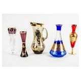 Lot of 5 Multi-Colored Bohemian Objects