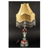 Vintage Paperweight Art Glass Table Lamp