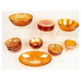 VTG Lot of 21 Marigold Carnival Glass Items