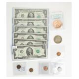 Coin Assorted Lincoln Cents and Currrency