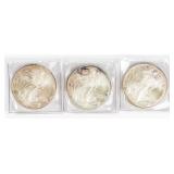 Coin (3) American Silver Eagles 2003 Date