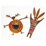 Lot of 2 Metal Artworks  Bill and Marsha Finks