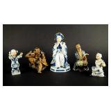 Lot 5 Asian Figurines  Shiwan & Venna Woods