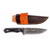 Knife Medium Damascu Fixed Blade.