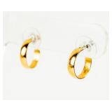 Jewelry 14K Gold Half Hoop Earrings