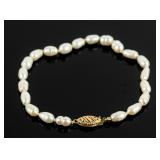 Jewelry 14kt Gold Freshwater Pearl Bracelet